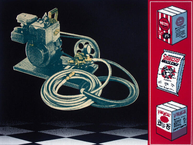 Turn-Based Combat, Silkscreen on paper, 2024