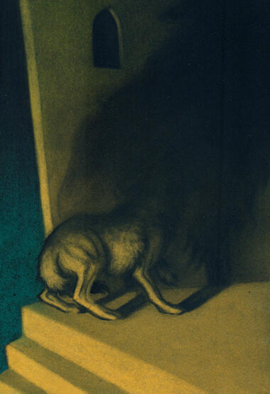 Stage, Silkscreen, charcoal &amp; chalk pastel on paper, 2020