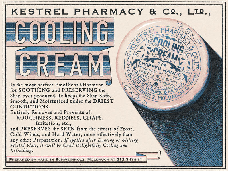 Kestrel Pharmacy Cooling Cream Advertisement