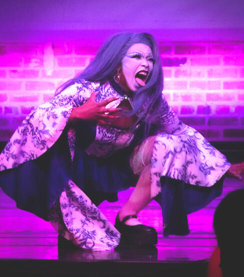 Isaac Jones, Performance as Vivica Vanity for Punker Decker 2026, 2026. Photo by Denzel Foster.