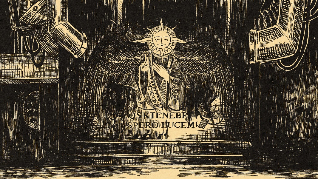 Film still Saint Greaver's "Trench Dogs" animated short film, 2026, digital illustration