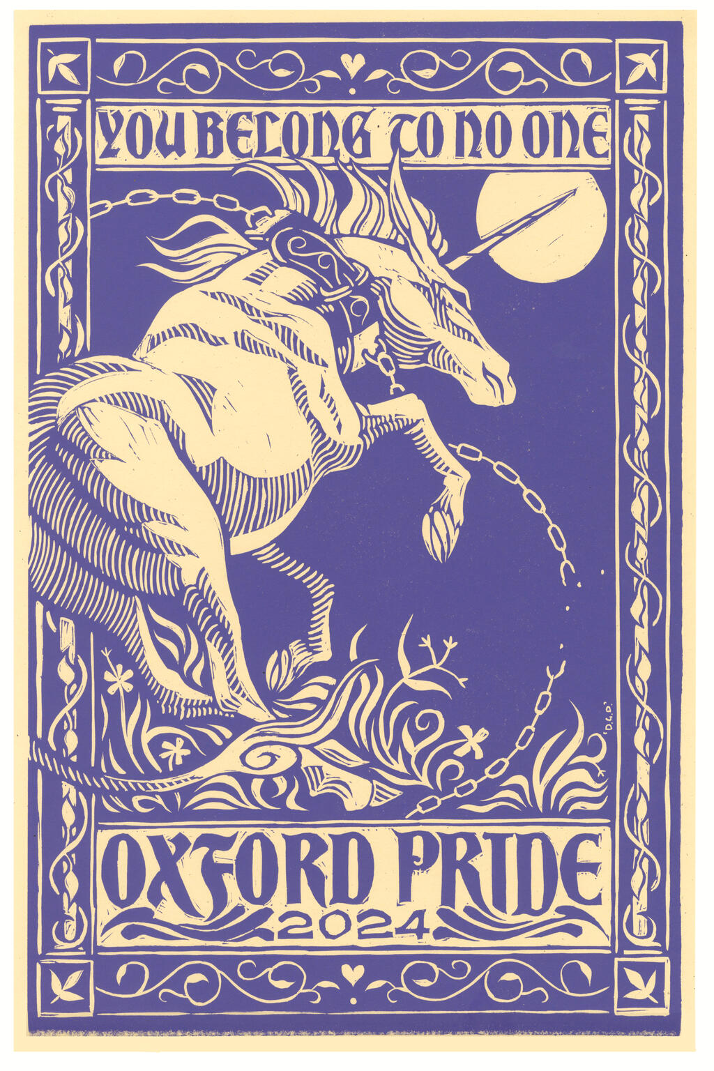 *Oxford Pride 2024,* 2024, Woodblock print on French Paper